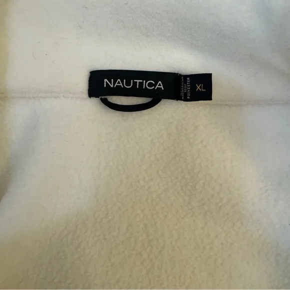 Nautica Colorblock Fleece Jacket Logo Spellout Outdoor Hiking - Picture 6 of 9